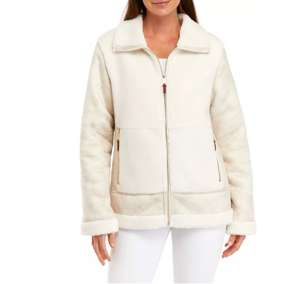 Kookaburra by Ugg Faux Suede Jacket with Sherpa Trim SZ XL - Picture 1 of 10